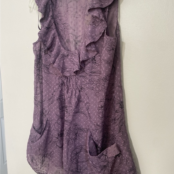 Daniel Rainn Lavender Floral Ruffle-Trim Sleeveless Camisole - Picture 4 of 6
